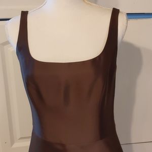 Ann Taylor Silk Brown Silk Dress Size 6